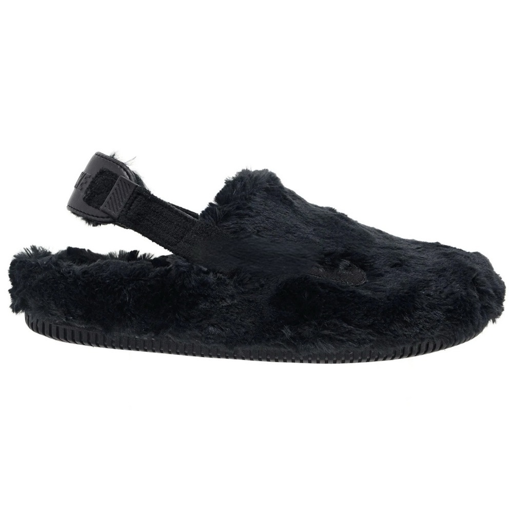 New Nike Calm Mule SE SandDrift Faux Fur Sandals Womens Size 8 - FZ3119-100